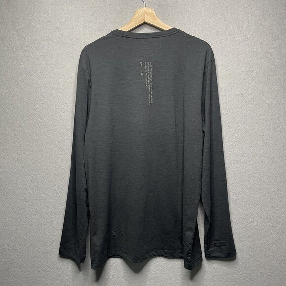 Hurley X Mens Long Sleeve Shirt Size Large Gray Logo Front Active Pullover - Picture 5 of 7